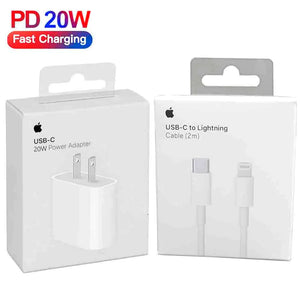 COMBO PACK CUBO 20W + CABLE LIGHTNING USB-C